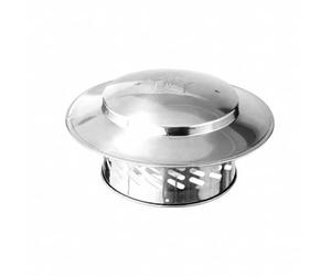 Jiuvaso Chapeau Cheminée Parapluie en Acier Inoxydable Antirille Cover Ventilation Dôme Corps Cylindrique Montage Rapi Accessoire Toiture, 160MM