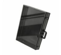 Jiuvaso Coffret de Rangement en Aluminium Boîtier Mallette Valise Coffre avec Panneau Transparent et Fermeture Verrouillable Cadre Métallique et Poignée, 83 56 7.5cm, Noir