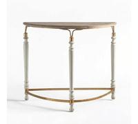 Jiuvaso Console Composite Table Console Entrée Meuble d'Appoint Table d' Charme Traditionnel avec Pieds Travaillés Placement dans Séjour pour Photos et, Blanc Rétro