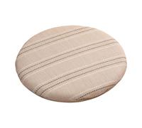 Jiuvaso Coussin de Sol Rond Coussin Moelleux pour Fauteuil Tatami Coton Lin Léger Souple Adapté pour Nursery Bibliothèque, Fines Rayures