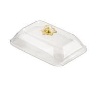 Jiuvaso Couvercle Alimentaire Rectangulaire en Forme de Cloche, Moustiquaire de Table pour Aliments, Cloche Couvre Plat, pour Gâteaux, Bonbons, Planches de Charcuterie, Beignets et Fromages, S Clear