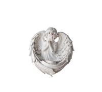 Jiuvaso Crochet Murale Ange Patère Crochet Décoratif Plaque Murale en Résine avec en Relief et Ornements Gravés Charme Rétro et Allure Dévotionnelle Adaptée à, Mbk001