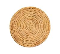 Jiuvaso Dessous de Plat Rond En Rotin pour Théière, Support Décoratif pour Plats Chauds
