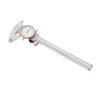 Jiuvaso Dial Caliper Micromètre de Mesure Métrique pour Profondeur Diamètre Intérieur Diamètre Extérieur Épaisseur Métal Antichoc avec Triangle Inversé Ergono, acier inoxydable