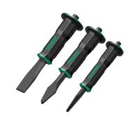 Jiuvaso Ensemble de 3 Burins à Pierre, Burins Plats Multifonctionnels pour Mortier