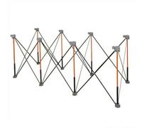 Jiuvaso Établi Travail Multifonction Pliable en Aluminium Léger Système Support Soli pour Projs Construction Surface Stable Mâchoires Serrage Convient pour, 8-Pattes