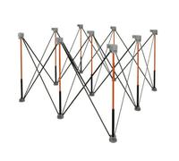 Jiuvaso Établi Travail Multifonction Pliable en Aluminium Léger Système Support Soli pour Projs Construction Surface Stable Mâchoires Serrage Convient pour, 9-Pattes
