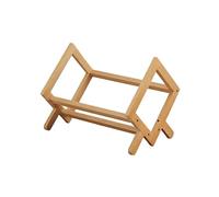 Jiuvaso Étagère de Bureau en Bambou Organisateur de Revues Support Documents Structure Solide Gain de Place Convient aux Étudiants Professionnels Maison Bureau Salon, Naturel, 33CM