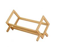Jiuvaso Étagère de Bureau en Bambou Organisateur de Revues Support Documents Structure Solide Gain de Place Convient aux Étudiants Professionnels Maison Bureau Salon, Naturel, 40CM