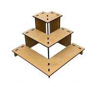 Jiuvaso Étagère de Présentation Structure Solide Bois Support pour Petits Accessoires et Desserts Montage Réversible Convient pour Table de Réception Kiosque , Étagère D Angle En Forme De V
