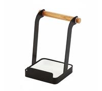 Jiuvaso Étagère de Vaisselle Support à Couvercles Porte-ustensiles Repose-cuillères en Acier Carbone avec pour Stabilité et Propreté Bois de Hêtre Préparation Organisation, Café