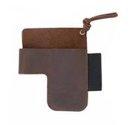 Jiuvaso Etui Ceinture Cuir Vachette Pochette Outils Organiseur Utility Porte Lampe Clip Métal Construction Solide Format Léger Adapté au Travail Quotidien Activités Extérieures, Marron