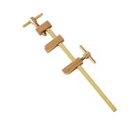 Jiuvaso F Clamp Serre-joint Barre Réglable à Mâchoire Plate Poignée Ergonomique En Cuivre Construction En Laiton Adapté Au Travail Du Bois Atelier Bricolage, 120 mm