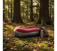 Jiuvaso Fauteuil Relax Gonflable Chaise Longue Lounger Transat Repliable avec Base Gonflable et Revêtement Doux Soutien Enveloppant en S pour Détente, Rouge