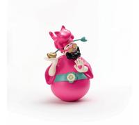 Jiuvaso Figurine Décorative de Bureau Figurine Statuette Ornement Miniature Tête Oscillante Dessin Animé en Résine Adaptée à Conducteur Collection Décoration, Magenta, Grand