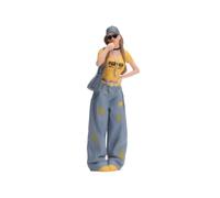 Jiuvaso Figurine Personnage Féminine en Résine avec Lunettes Soleil et Sac à Épaule pour Décoration Bureau et Montage Maquette