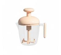 Jiuvaso Fouet à Œufs Manuel Batteur à Main Semi-automatique Mélangeur à Poussoir Ustensile de Cuisine Adapté à la Préparation de Crèmes Recettes Maison, Rose