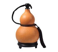 Jiuvaso Gourde Ornement Suspendu Flasque Récipient Eau Fermeture Pratique avec Cordelettes Naturelles Boîte Symbolique pour Boisson Correspond à Camping, L