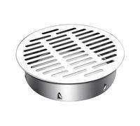 Jiuvaso Grille D'évacuation Ronde et Plate, Filtre pour Siphon de Sol, Crépine D'évacuation pour Cuisine, pour Raccords de Plomberie Extérieure et Amé, 19x5cm