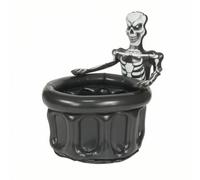 Jiuvaso Halloween Party Bassine à Boissons Seau Réfrigérant Rafraîchisseur Gonflable PVC Léger Facile à Gonfler et Transporter Convient aux Fêtes d'halloween, Style Squelette D Halloween