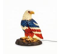Jiuvaso Lampe Halloween Usb Aigle Résine Décorative Luminaire de Table Veilleuse Figurine Oiseau Style Aviaire sur d'Ambiance Alimentation par Câble Usb Adaptée aux Étagères Tables 10x13x15cm