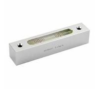 Jiuvaso Niveau à Mécanique Mini Format Niveau à Main Règle d'Alignement Outil de Mesure en Alliage d'Aluminium Lecture Facile et Transportable Adapté au, Coque Argentée Eau Blanche 0,05 Mm/M