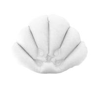 Jiuvaso Oreiller de Bain Gonflable Étanche avec Ventouse Coussin Appui-tête Soutien Nuque Accessoire Portable pour Baignoire Convient à Relaxation Maison Spa, Blanc