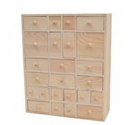 Jiuvaso Organisateur de Tiroirs Meuble de Bureau Cabinet Multi-tiroirs Coffret de Rangement Compact en Bois Aspect Chaleureux Grain Visible pour Rangement Bureau Chambre