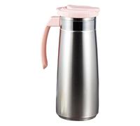 Jiuvaso Pichet Grande Capacité Cruche En Acier Inox Joint Étanche Large Ouverture Facilite Nettoyage Théière Cafetière Convient Réunion Anniversaire Usage Quo, ROSE