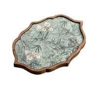Jiuvaso Plateau de Rangement pour Thé, Plateau de Service Kung Fu Chinois, Accessoire de Rangement pour Le Thé Kung Fu, Le Bar, Le Café, Le Dîner et Les Colla, Gros Nuages