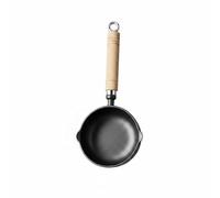 Jiuvaso Poêle en Fonte Marmite Casserole à Œufs Poignée Confortable Fonte Usage Quotidien Adaptée Enfant Brunch Séjour Court, 15CM, Poignée Norm