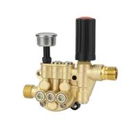 Jiuvaso Pompe Haute Pression pour Nettoyeur 220V de Lavage Tête de Bloc Moteur Construction Métal et Cuivre Flux Constant pour Nettoyage Adaptée au Lavage, Pompe À Piston 12 Réglable + Manomètre