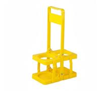 Jiuvaso Porte Bouteilles Pliable Support Boissons Casier Rangement Plateau Panier Transport Poignée Intégrée en PP Résistant et Compact Adapté à Cuisine Professionnelle Bar de Service, Jaune, Jaune