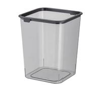 Jiuvaso Poubelle de Cuisine de 15 L pour Les Déchets de Cuisine, Idéale pour La Maison, Le Bureau Ou La Chambre D'enfant, Noir et Gris