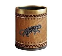 Jiuvaso Poubelle Décorative élégante de 10 L pour La Cuisine, Le D'entrée, La Salle de Bain Ou Le Bureau, or Léopard
