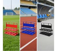 Jiuvaso Rack à Bouteilles Portable avec Système Repli Intelligent pour Athlètes et Entraîneurs sur Le Bord du Terrain, Bleu, Support De Bouteille D Eau À 8 Trous, Pliable, pour Entraînement Sportif