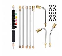 Jiuvaso Rallonge pour Ntoyeur Haute Pression Buse Orientable Raccords Laiton pour Ntoyage Carrosserie Unité Climatisation Accessoire Ntoyage pour Difficilement Accessibles