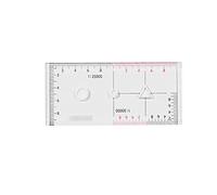 Jiuvaso Rapporteur Demi-cercle Règle de Lecture Géographique Outil de Mesure Acrylique Portable Fonction pour Cartographie et Scolaires, styleC