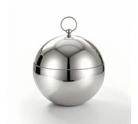 Jiuvaso Seau à Glace Football Seau Isotherme Glacière de Table Seau à Champagne Sphère en Acier Inoxydable 304 avec Couvercle Ajusté et Pince Anse pour, Glossy