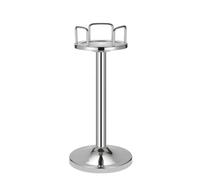 Jiuvaso Support à Vin à Champagne à Glace Porte-seau Boissons Structure Moderne Épurée Fixation Sûre Du Refroidisseur , Argent , Modèle Bas