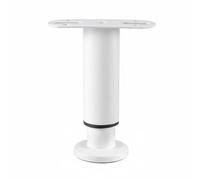 Jiuvaso Support de Lit Réglable Instinctif Jeu de Pieds d'Appui Support Central Métal Patin Protection Silencieuse Utilisé dans Cadre Lit Adapté à Chambre d'Adulte, Blanc, 12-18cm