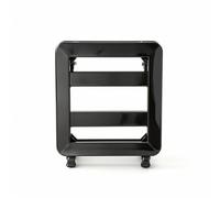 Jiuvaso Support de Plante Rectangulaire Support Mobile Plateau Plante Base Roulante Chariot Pot Fleur Discret et Stable pour Grands Pots Convient au Jardin, 30 30cm, Noir