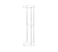 Jiuvaso Table Ronde à Trois Niveaux en Acrylique Polyvalent Table D'appoint Ronde en Acrylique Transparent Robuste pr Angle Canapé