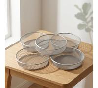 Jiuvaso Tamis à Grains Tamis Passoire Crible Tamiseur en Fil de Fer Galvanisé Résistant pour Filtrage Polyvalent de Terre Compost et Céréales Manipulation, Tamis de séparation de mailles de 10 mm