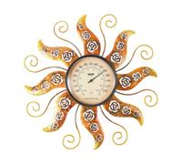 Jiuvaso Thermomètre Solaire Extérieur, Facile à Lire, En Métal, avec Grands Chiffres, étanche