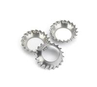 jiuxinyun Rondelle de verrouillage conique dentelée en acier inoxydable 304, entonnoir à dents externes, rondelle en forme de scie, rondelle de verrouillage M3 M4 M5 M6 M8 M10, 10 à 50 pièces(20pcs M4