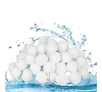 jiuzcare Balle filtrante Piscine 1200g Filtre a Sable Piscine Remplacement Sable Media filtrant reutilisable (Grande Piscine Filtration Efficace)