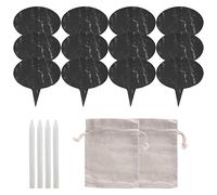 JIVIMOCO Marqueurs à fromage pour planche à charcuteries, lot de 18 pièces de panneau d'étiquettes de fromage ardoise, de marqueurs de fromage, nom de fromage