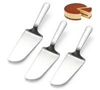 JIXLOUR Spatule à gâteau en Acier Inoxydable 3 pièces - Outil de découpe et de Service Pratique pour gâteaux, tartes, Pizzas et Plus (Cuisine, Restaurants et Réceptions)
