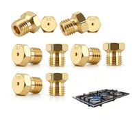 JIXLOUR10pcs Gicleur Gaz Butane Universel, Injecteur Gaz Butane pour Gazinière, Cuisinière et Plaque de Cuisson, Kit de Conversion Gicleur Gaz Bouteille avec Tailles 0,5/0,7/0,87/1,02